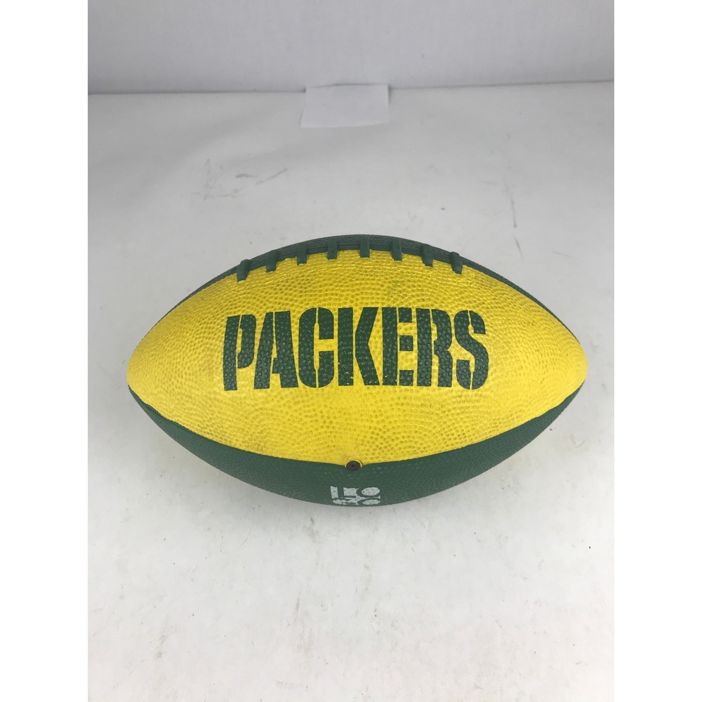Green Bay Packers NFL Football‎ Logo Brands Mini Size Rubber Green & Gold Ball